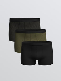 Standart Kal?p Pamuklu Esnek Erkek Boxer 3l?