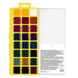 Краска акварель Лео Играй медовые, без кисти в пластиковой упаковке с европодвесом LPW-0124 24 цв  фото 5