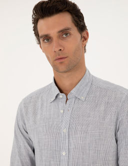 Рубашка узкого кроя с длинным рукавом Saks - Cacharel фото 2