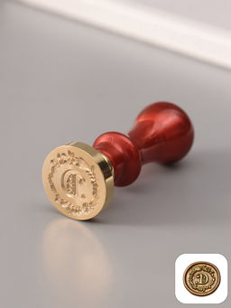 Печать для сургуча с пластиковой ручкой «Венок с буквой D», 2.5×2.5×6.3 см