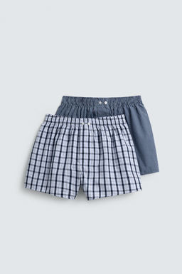 2-PACK OF COMBINED POPLIN BOXERS
