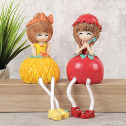 Фигурка Клубника/Ананас висячие ножки 2 штуки набор 21 см / 9619 /уп 60/