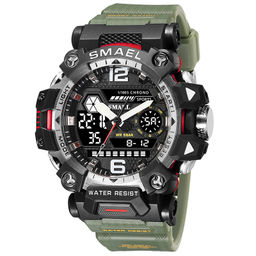 Часы наручные Smael электронные SM8072army-green
