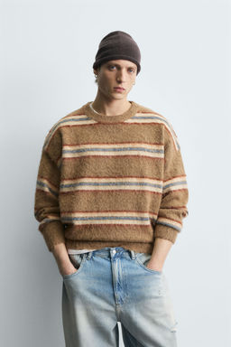 BRUSHED JACQUARD STRIPED JUMPER - Zara фото 4