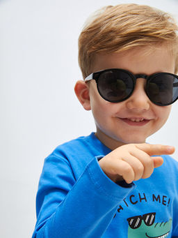 Bisiklet Yaka Bask?l? Uzun Kollu Erkek Bebek Ti??rt - Waikiki фото 3