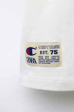 CHAMPION ® X ZARA PATCH T-SHIRT фото 4