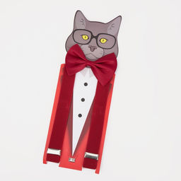 Подтяжки детские, ширина 2.5 см, бабочка, цвет красный