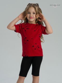 Костюм Актив сердечки на красном-черный - Sovalina фото 21