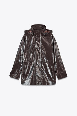 SHINY HOODED PARKA ZW COLLECTION - Zara фото 5