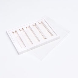 Коробка кондитерская складная для 5 мини - батончиков, белая, 27.5×20×2.3 см