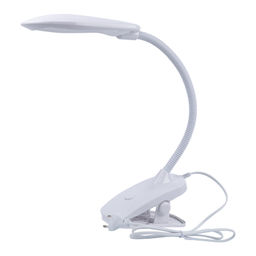 TLD-546 White/LED/350Lm/4500K Светильник настольный прищепка, 5W. Механический выключатель. Белый. ТМ Uniel