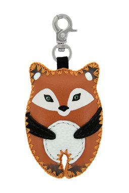 Брелок кожаный Лиса ДС-533.8 оранж