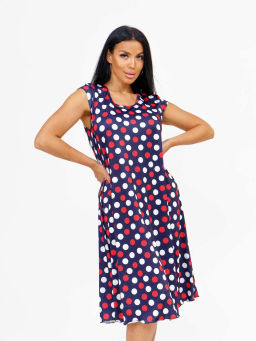 Сарафан женский, цвет синий красный