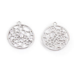 Zlatka Подвеска FMK-P10 круг 19 мм 5 х 2 шт 01 под серебро