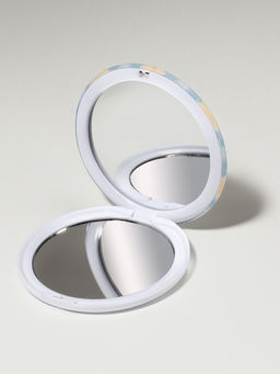 Зеркало складное «Нежность», d=7.5 см, с увеличением х2, голубое