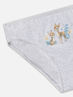 Цена за 2 штуки! Трусы слипы для девочек серые с принтом - Mark formelle фото 3