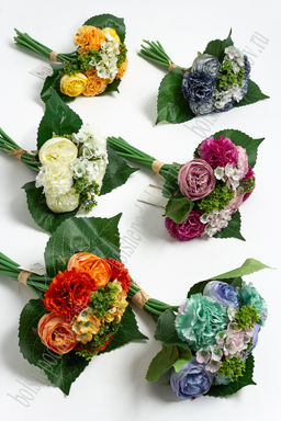 Букет декоративный Пион с гвоздикой (SF-3624) в ассортименте