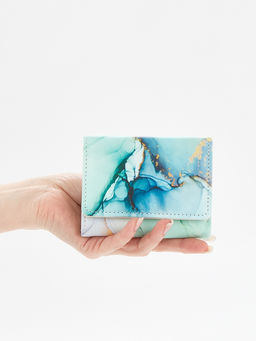 Кошелёк женский на кнопке, 10?1.5?8 см, с принтом, розовый