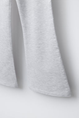 PANTAL?N FLARE FELPA / Gris vigor? - Zara фото 5