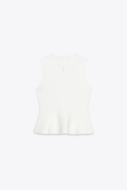 KNIT PEPLUM TOP WITH TIES - Zara фото 26