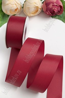 Лента репсовая 4 см*20 ярд "1 сорт" (SF-1349) бордовый №37