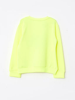 Bisiklet Yaka Bask?l? Uzun Kollu K?z ?ocuk Sweatshirt - Waikiki фото 2