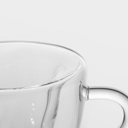 Кружка с двойными стенками Magistro Сердце, 150 мл, 11?8?7.5 см, стекло, прозрачная