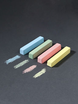 Цена за 8 шт. Мелки цветные школьные, 4 шт., Коты аристократы, прямоугольные