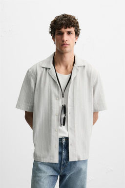 STRIPED TEXTURED SHIRT - Zara фото 2