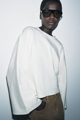 CAPE SLEEVE T-SHIRT - Zara фото 10