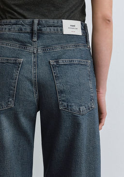 Leila Mavi Premium Golgeli Koyu Mavi Jean Pantolon  фото 8