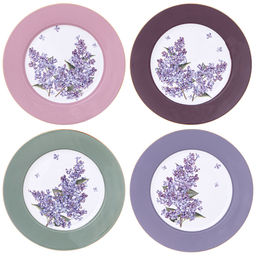 НАБОР ТАРЕЛОК ЗАКУСОЧНЫХ LEFARD LILAC 4 ШТ. 20,5 СМ МИКС