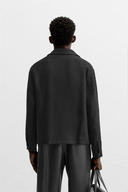 TEXTURED ZIP-UP OVERSHIRT - Zara фото 12