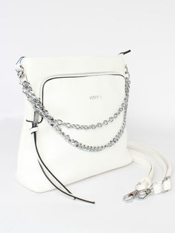 Сумка женская искусственная кожа VSH-V-0371, 1отд+карм/перег, плечевой ремень, белый SALE 260499 - Adelia фото 6