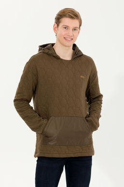 U. S. Polo Assn Мужская комфортная толстовка с капюшоном кокосового цвета - U.s. polo assn фото 2