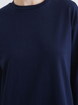 Bisiklet Yaka Sweat Elbise