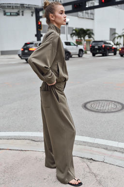 PANTAL?N RECTO NERVIO / Khaki - Zara фото 5