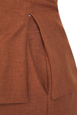 Haki Keten Gorunumlu Straplez Bluz ve Pantolon Dokuma Alt-Ust Tak?m TWOSS25AU00092 - Trendyolmilla фото 13