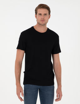 Siyah Slim Fit Basic Ti__rt