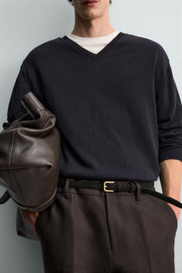 JERSEY LIGERO ALGOD?N - LINO LIMITED EDITION / Marino - Zara фото 5