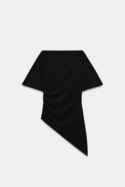 TOP CREPE DRAPEADO / Negro - Zara фото 7
