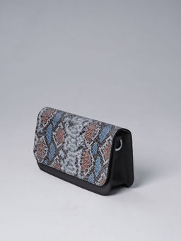 Сумка кожаная багет Deboro 30138 темный лес