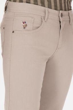 Мужские темно-бежевые брюки из плотной ткани Неожиданная скидка в корзине - U.s. polo assn фото 5