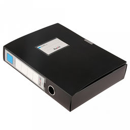 Папка-органайзер (короб) "Архивная" А4 23,4х31х5,5см, пластик, на липучке, цвет черный (Китай)