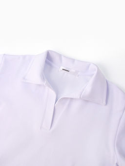 Футболка - поло женская MINAKU, размер 46-48 (L), итерлок, белая