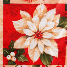 Скатерть новогодняя Доляна Новогодние игрушки 145*180 +/- 2 см, 100% п/э  фото 6