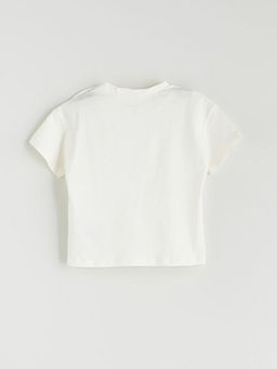 Bisiklet Yaka Bask?l? Erkek Bebek Ti??rt