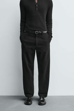 TEXTURED STRAIGHT-LEG TROUSERS - Zara фото 2