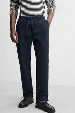 REGULAR FIT JOGGER WAIST TROUSERS - Zara фото 15
