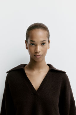 Jersey de punto fino con cuello - H&m фото 7